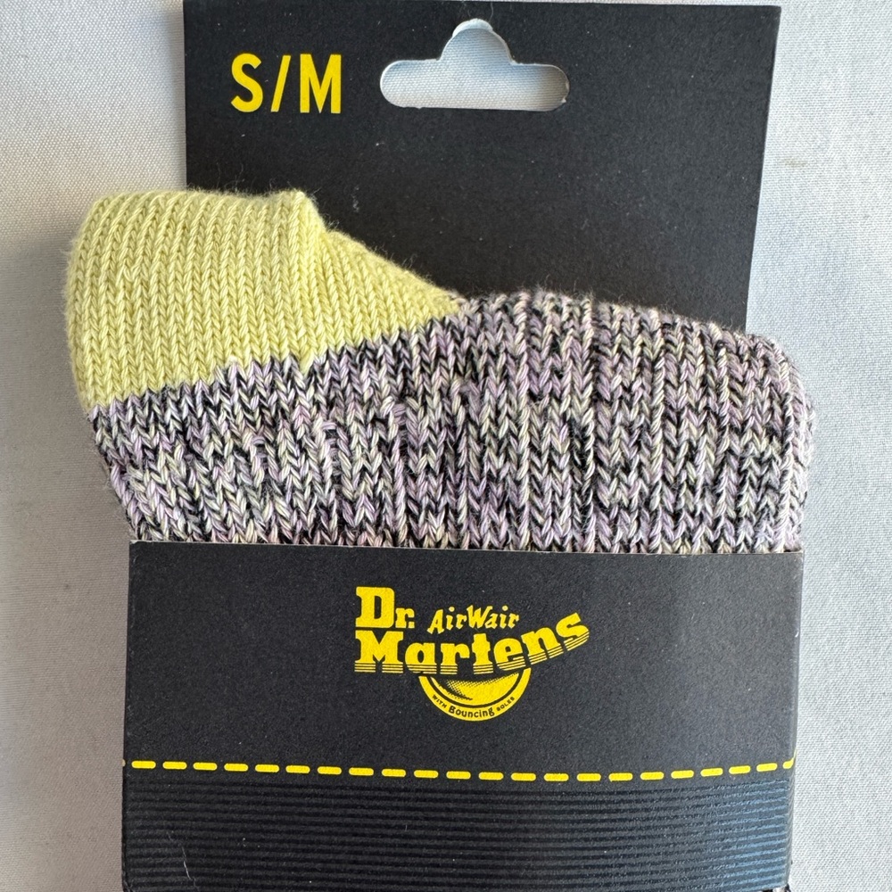 Dr. Martens Lilac Organic Short Marl Cotton Blend Socks Size S/M - Picture 3 of 8